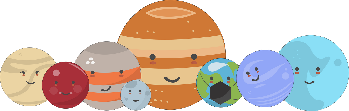 Solar System Transparent Png (chocolate, mint, black, silver, pink)