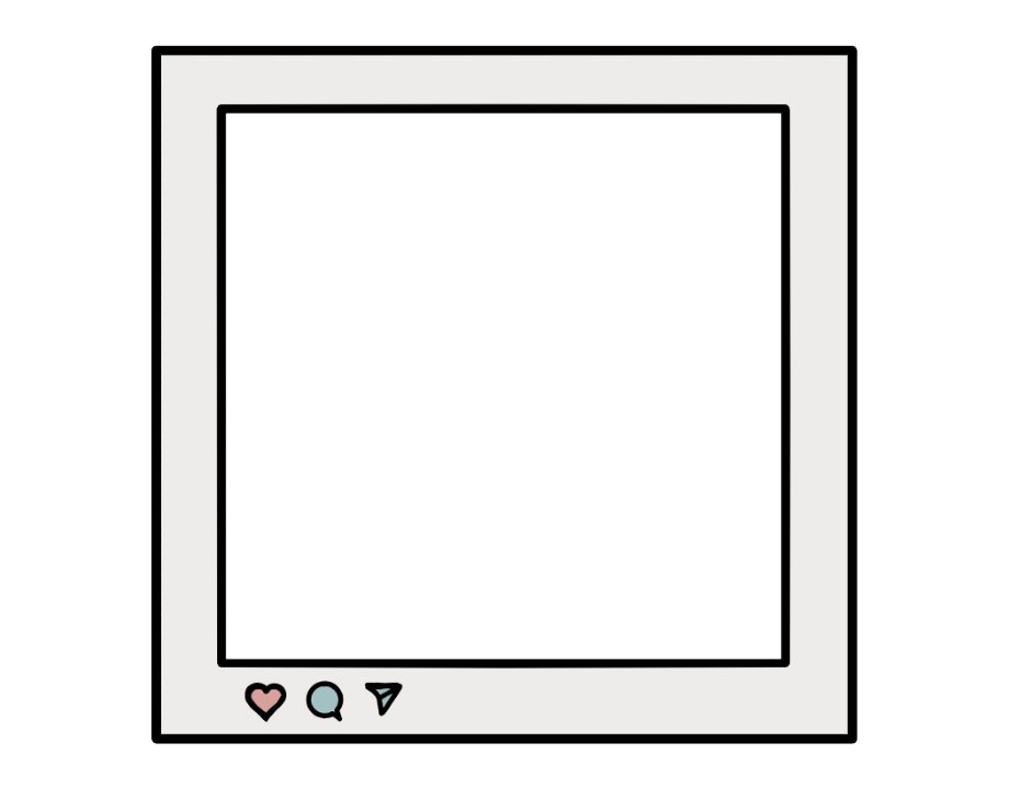 Polaroid Png File (gray, white, lavender, silver, beige)