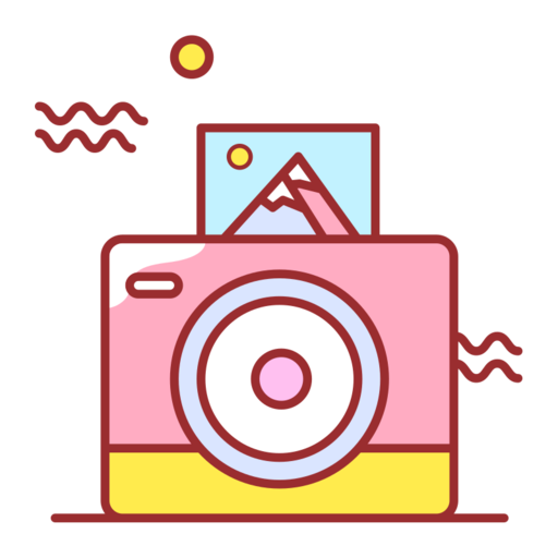 Polaroid Free Png Icon Download (pink, lavender, black, white, yellow)