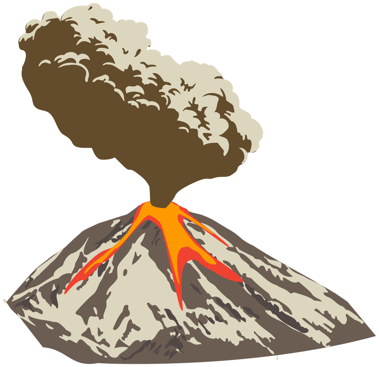 Volcano Png Clipart (olive, black, gray, silver)