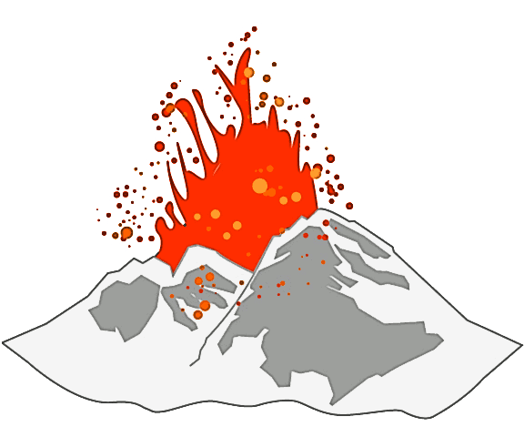 Volcano Png Transparent Image (lavender, gray, red, white)