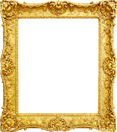 Gold Antique Frame Png Transparent Picture (black)