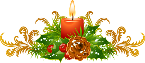 Gold Christmas Candle Png Transparent Picture (black, olive)