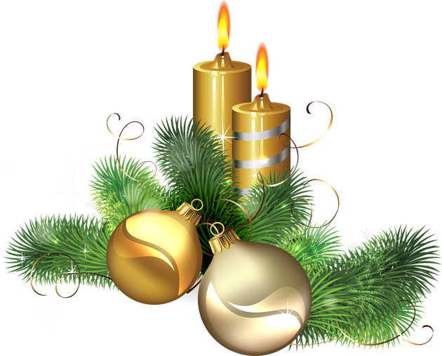 Gold Christmas Candle Transparent Background (beige, chocolate, white, orange, black)