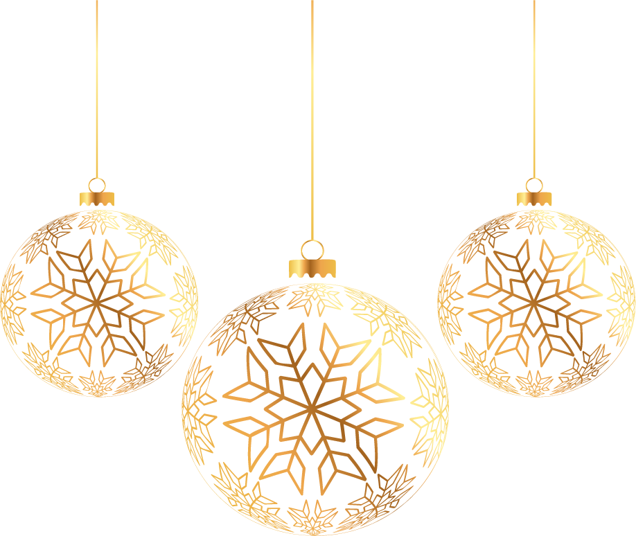 Gold Christmas Png Image (white)