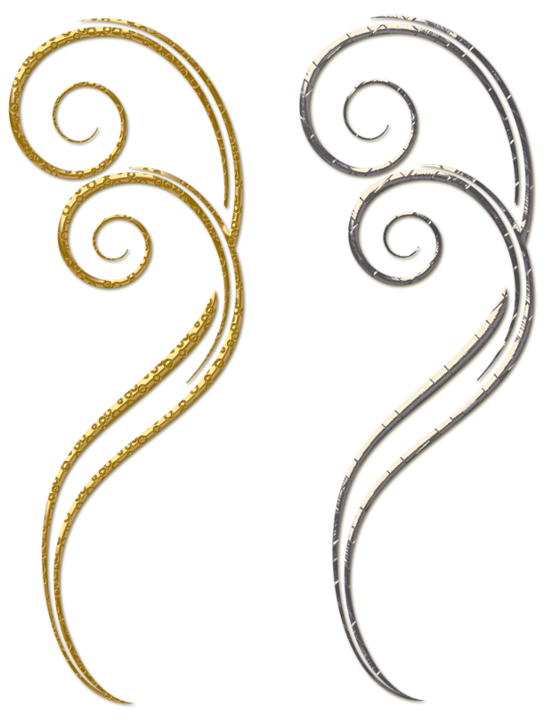 Gold Decoration Png Free Download (black, white)