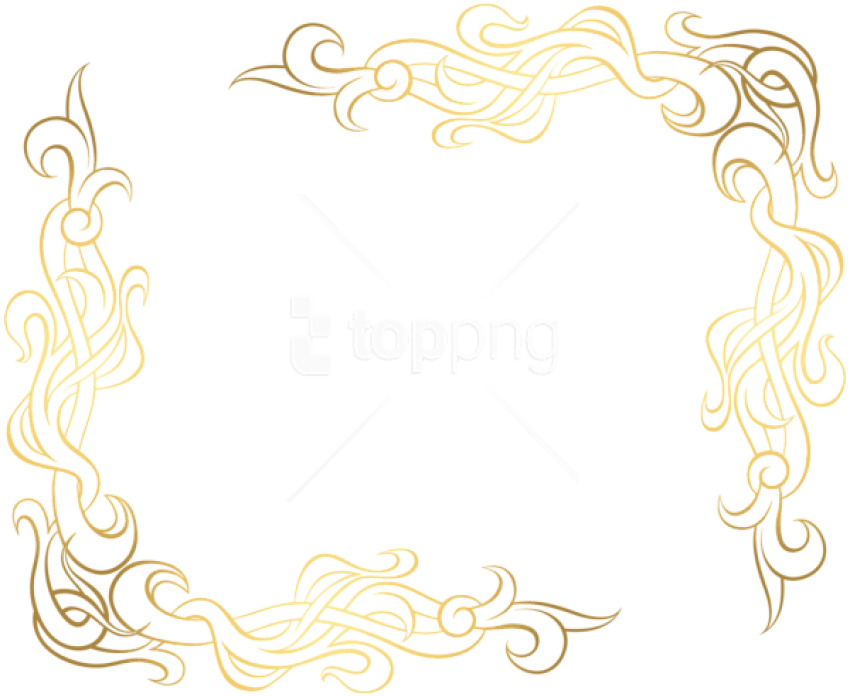 Gold Decoration Png (white)