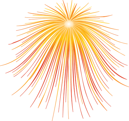 Gold Fireworks Png Clipart (black)