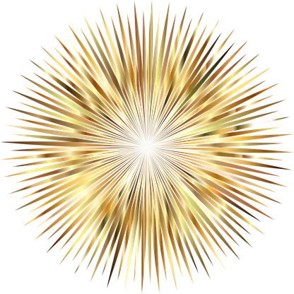 Gold Fireworks Png File (black)