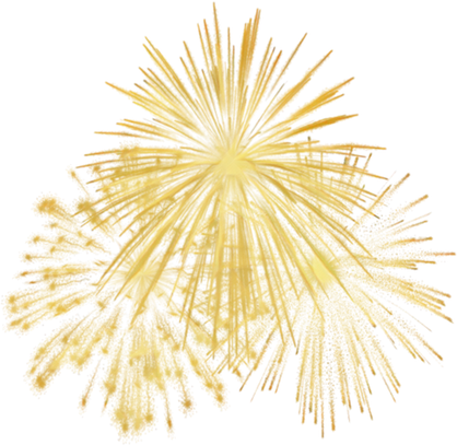 Gold Fireworks Png Image (black)