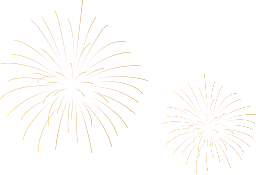 Gold Fireworks Transparent Png (black)