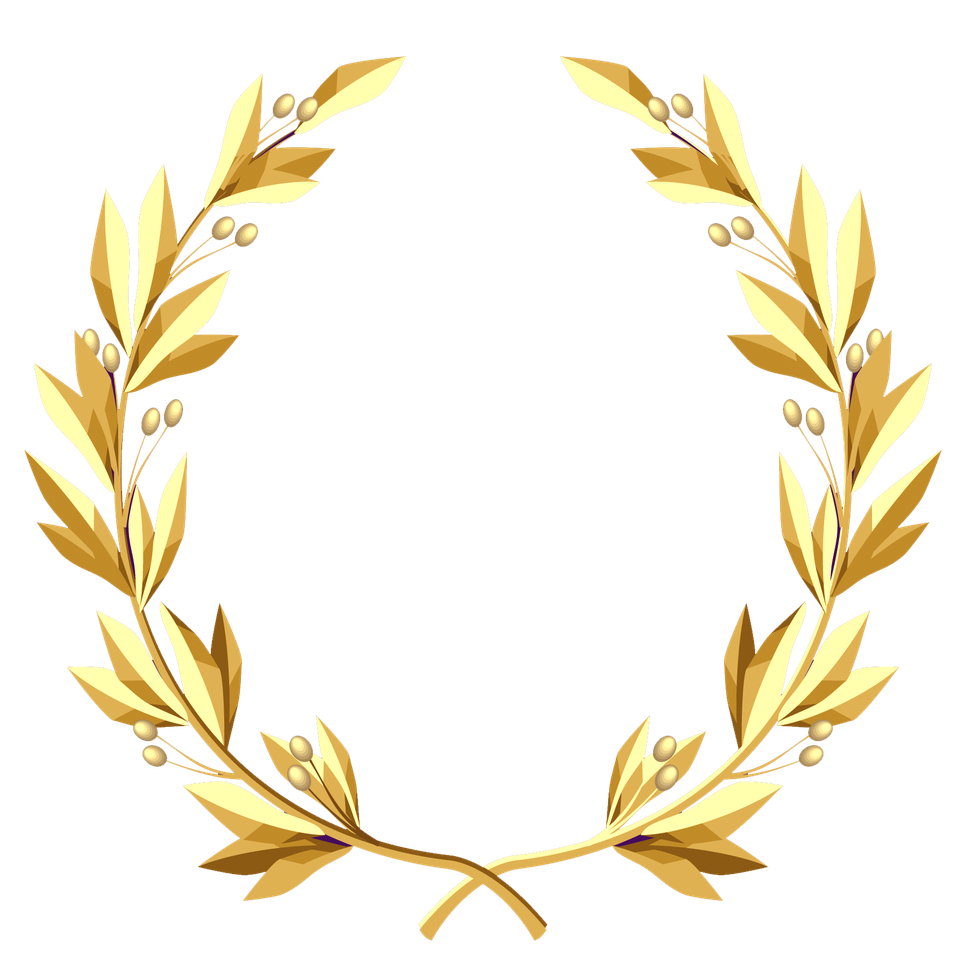 Gold Garland Png File (black, beige)