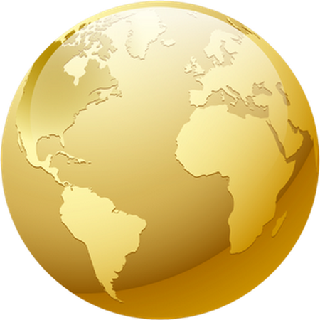 Gold Globe Png File (black, chocolate, salmon)