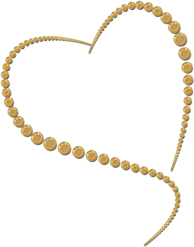 Gold Heart Png Clipart (black)