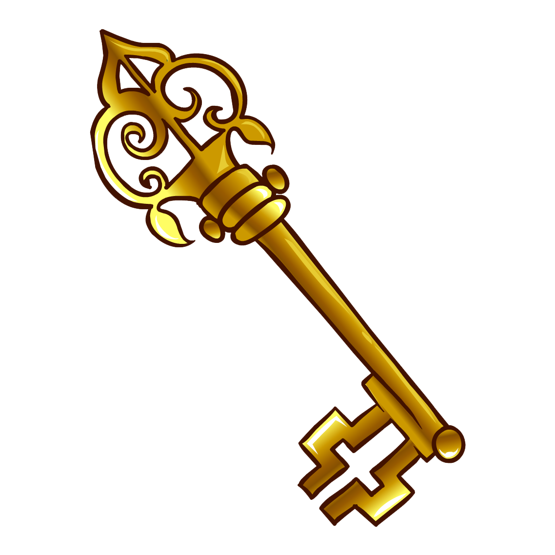 Gold Key Png Transparent Image (white, gray, lavender, black, silver)