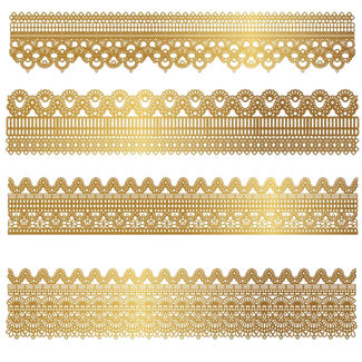 Gold Lace Png File (white)