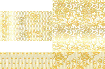 Gold Lace Png Hd (beige, black)