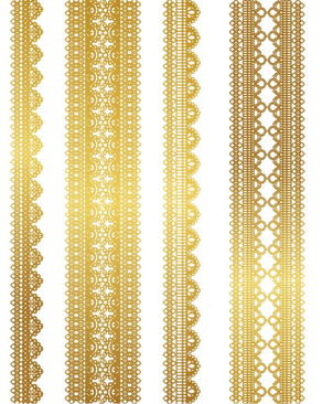 Gold Lace Png Pic (white)