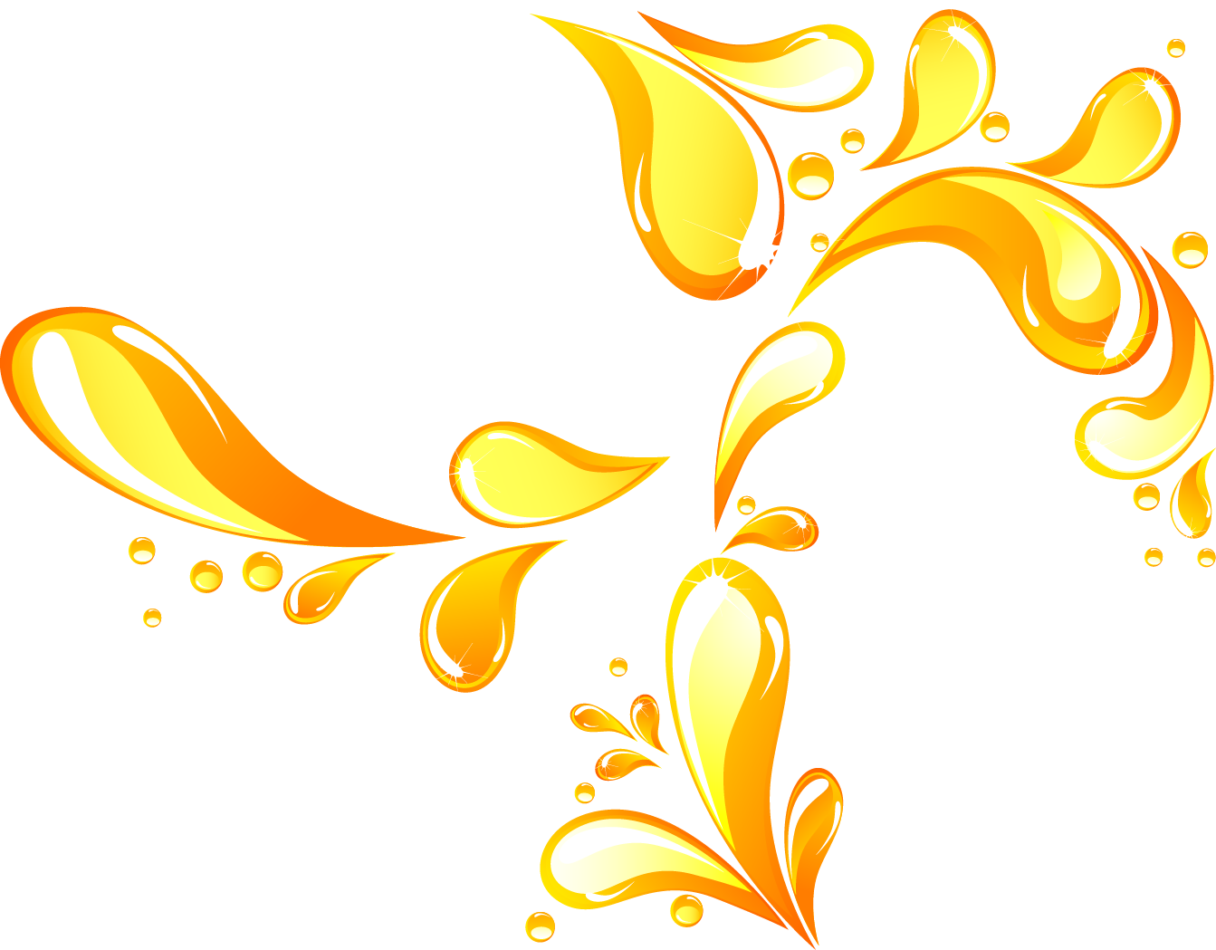 Gold Liquid Splash Png Photo (white, orange)