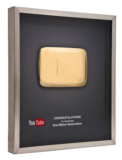 Gold Play Button Png Clipart (black, indigo)