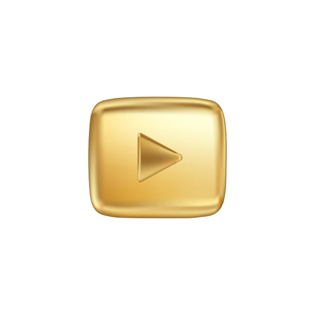 Gold Play Button Png Hd (beige, white)