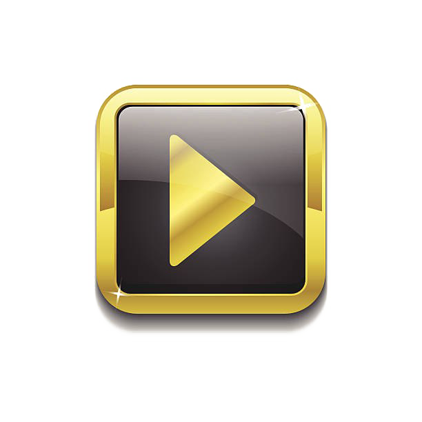 Gold Play Button Png Pic (chocolate, beige, black, gray, white)