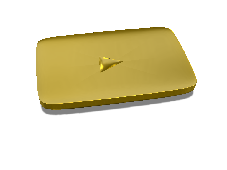 Gold Play Button Transparent Png (salmon, black, chocolate)