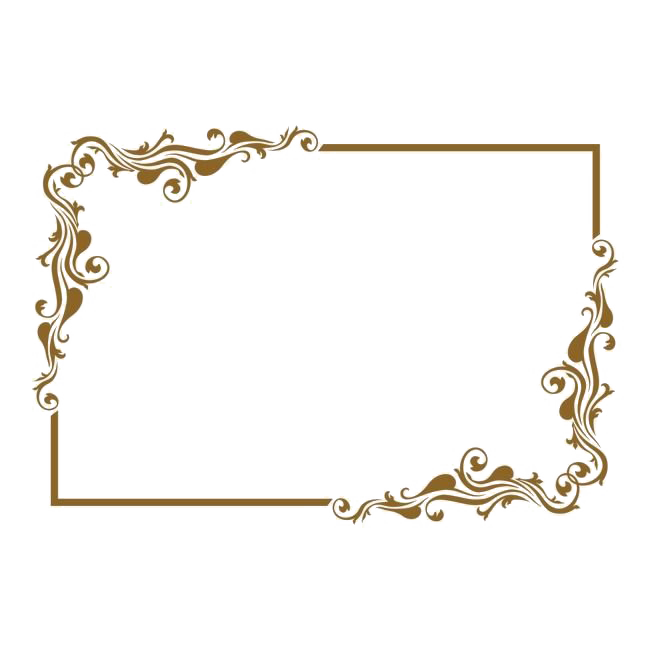 Gold Retro Decorative Frame Transparent Png (silver, gray, white)