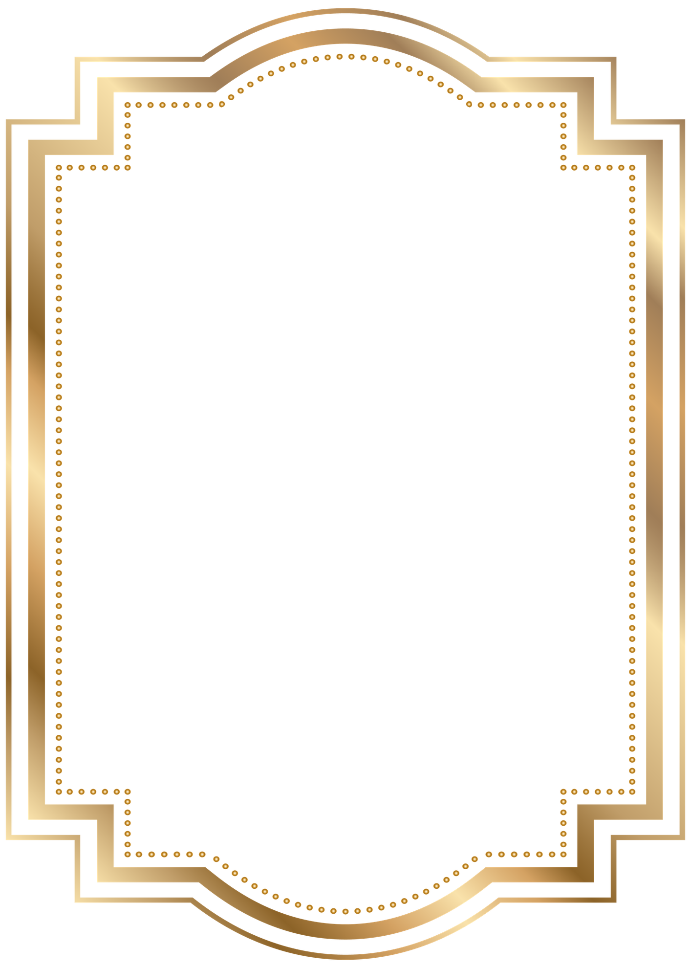 Gold Square Frame Png Clipart (black)