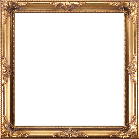 Gold Square Frame Png File (black)