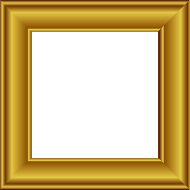 Gold Square Frame Png Isolated Hd (black, gold, olive, chocolate)