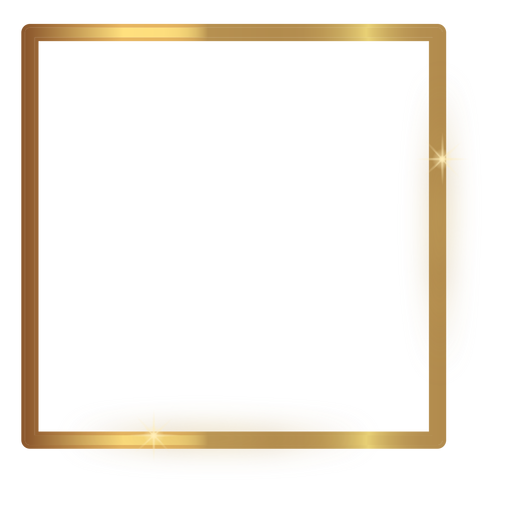 Gold Square Frame Png Transparent (black, chocolate, olive)