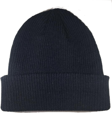 Folded Beanie Transparent Png (black)