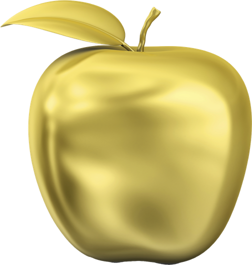 Golden Apple Png Photos (black, gray, chocolate, salmon)