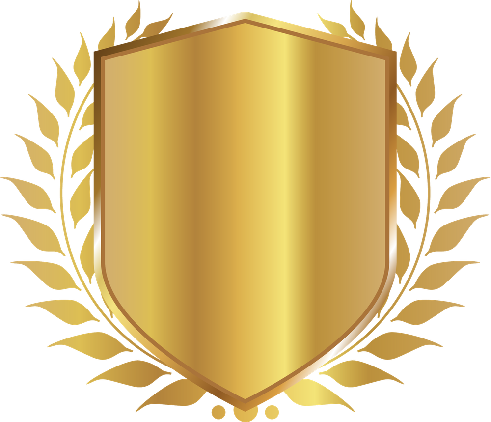 Golden Badge Transparent Png (black, chocolate, salmon)