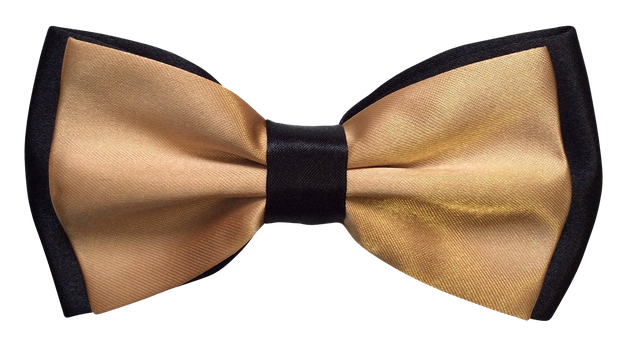 Golden Bow Tie Transparent Png (black)