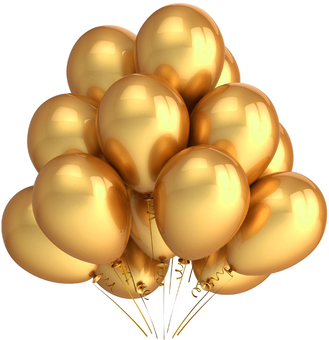 Golden Bunch Of Balloons Png File (pink, chocolate, beige, black, salmon)