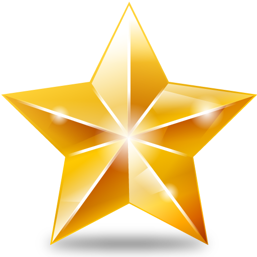 Golden Christmas Star Png Clipart (gold, black, orange, white)