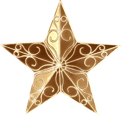 Golden Christmas Star Png File (olive, black, chocolate, maroon)