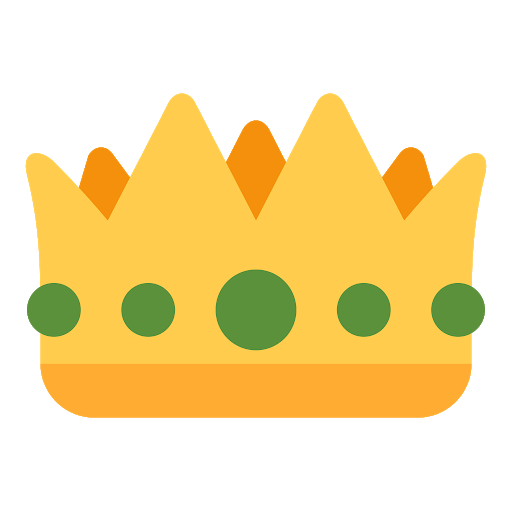 Golden Crown King Png Transparent Image (orange, olive, black, gold)