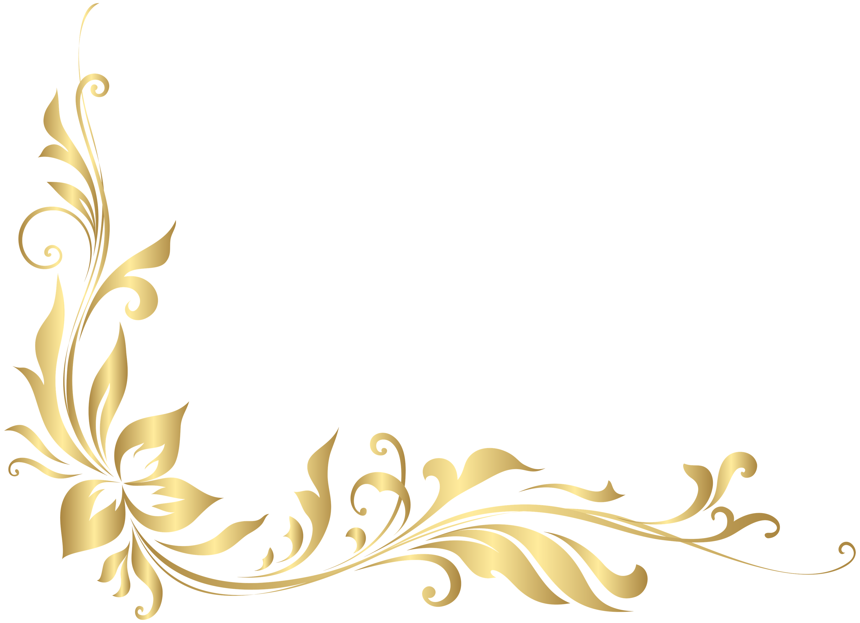 Golden Decoration Png Pic (black)