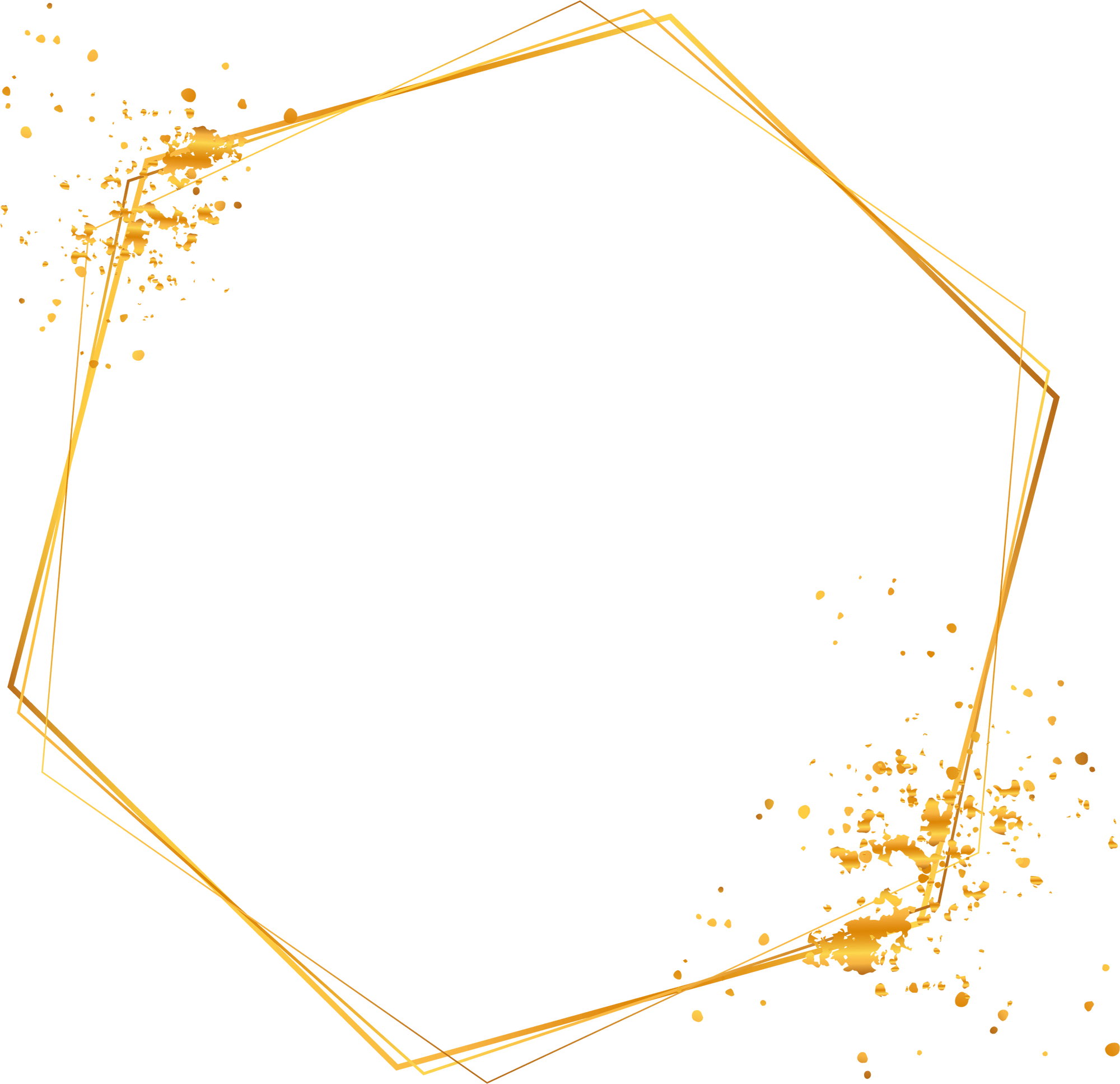 Golden Frame Png Background (black)