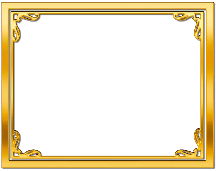 Golden Frame Png File (gold, indigo, black, salmon, pink)