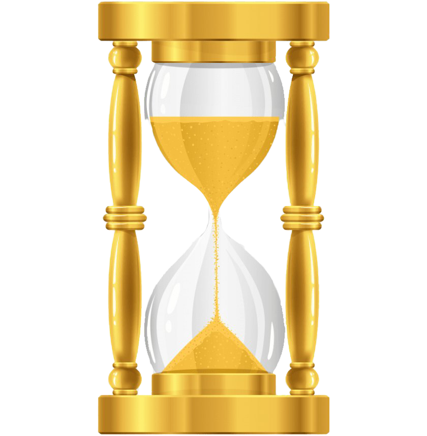 Golden Hourglass Png Clipart (gold, lavender, orange, white)