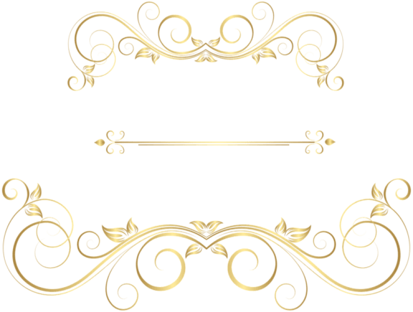 Golden Ornaments Transparent Png (black)