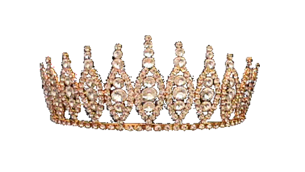 Golden Princess Crown Transparent Background (beige, olive, gray, white)