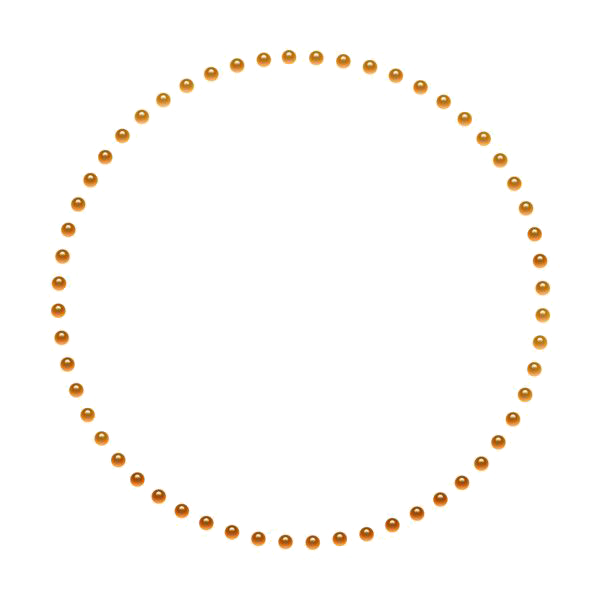 Golden Round Frame Png File (white)