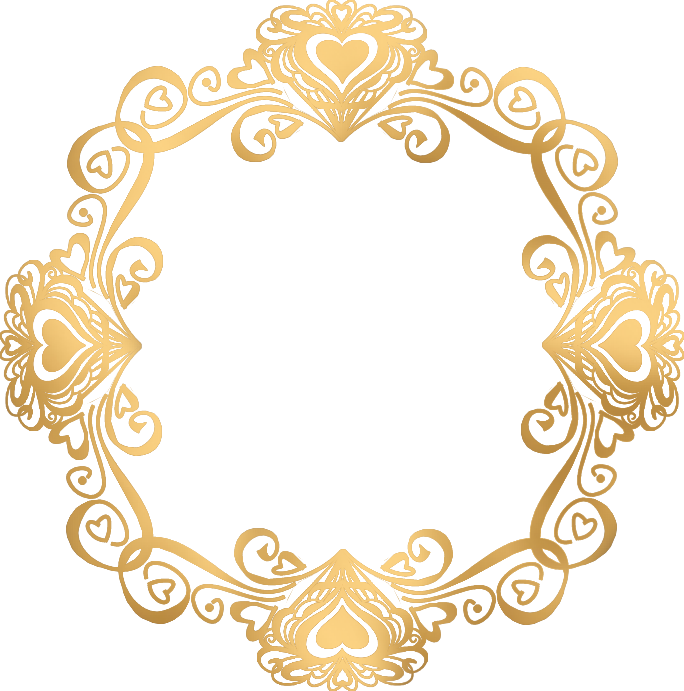 Golden Round Frame Png Free Download (black)