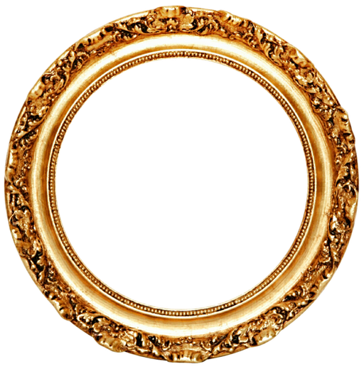 Golden Round Frame Png Transparent (black, white, beige, pink)