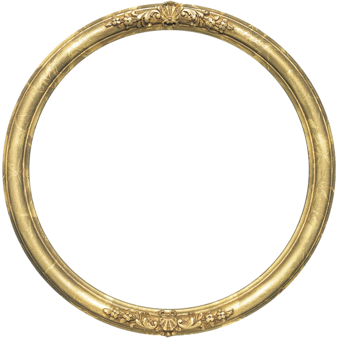 Golden Round Frame (black)